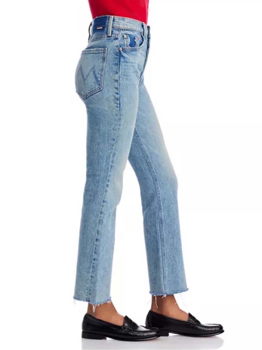 MOTHER THE TRIPPER FLOOD FRAY JEANS Size 29 WASH: LEFT IN THE DUST